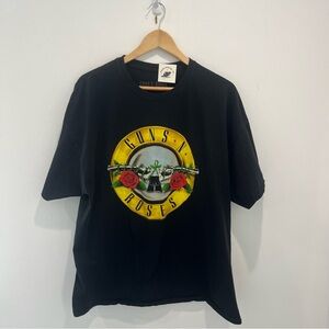 Guns N' Roses Vintage Black Graphic Bullet Logo Cotton T-Shirt | Mens XXL